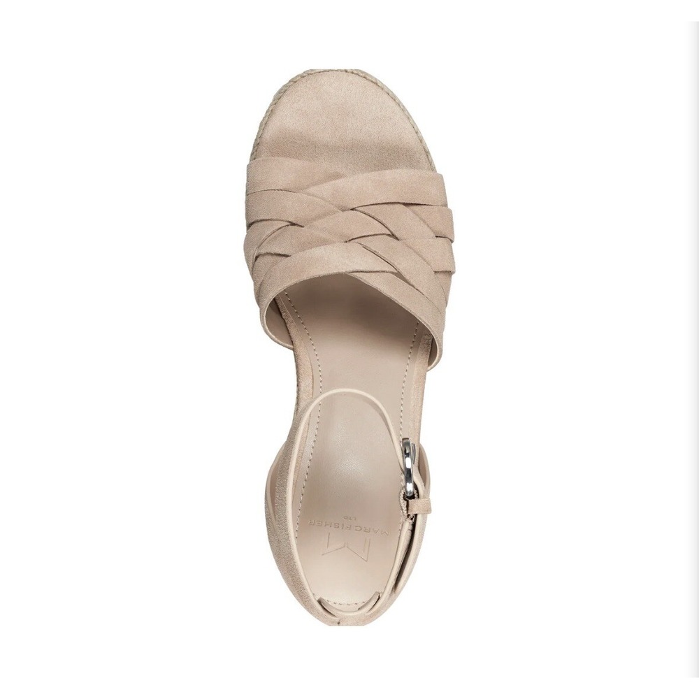 Woman's Heels Marc Fisher LTD Oaten Espadrille Platform Sandal Natural Size 10M - Picture 4 of 6